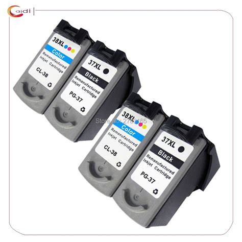 4 Uds Remanufacturados PG 37 CL 38 Cartucho De Tinta Para Canon IP1800