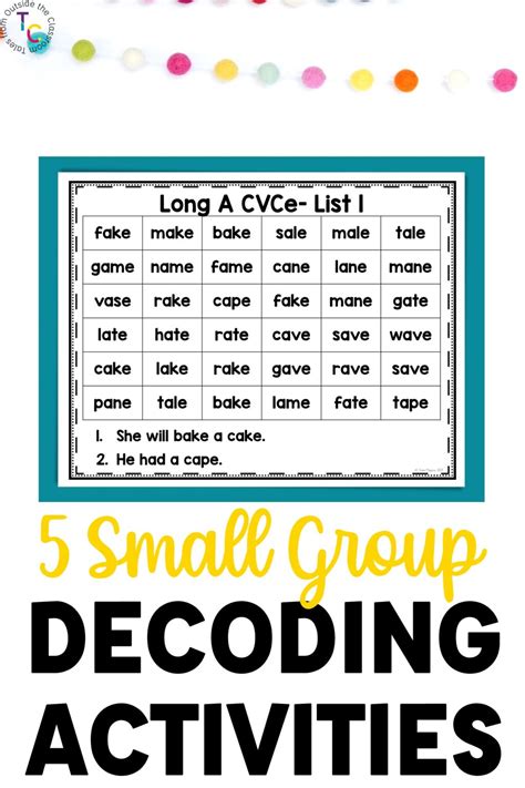 Decoding Activities To Practice Phonics Skills Tales From Outside