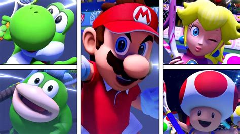 Mario Tennis Aces All Characters Tournament Finals Entrance So Far