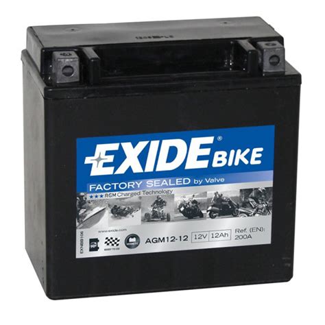 Batterie Moto Exide Agm Tanche Agm V Ah