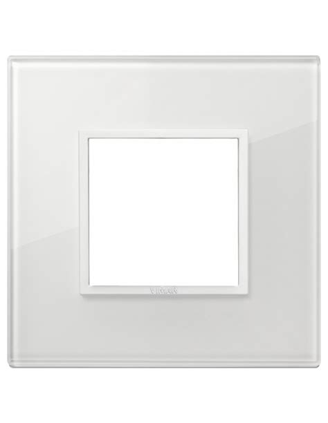 Vimar 21642 87 Eikon Evo Placca 2 Moduli Bianco Totale Diamante