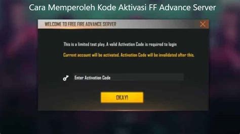 Inilah Cara Memperoleh Kode Aktivasi FF Advance Server 2023