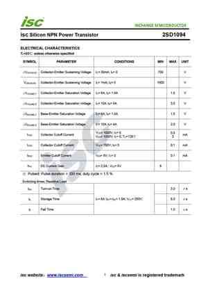 2SD1094 Datasheet Equivalent Cross Reference Search Transistor Catalog