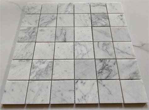 Buy Stone Center Online Carrara White Marble X Square Mosaic Tile