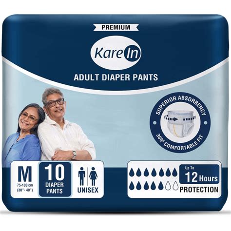 Buy Kare In Premium Adult Diaper Pants M 75 100 Cm 10 S Online At