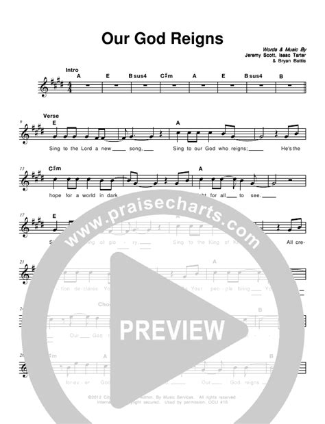 Our God Reigns Sheet Music Pdf Bridgecity Praisecharts