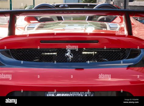 Ferrari F430 parked outside a car repair shop in Long Island City, Queens Stock Photo - Alamy