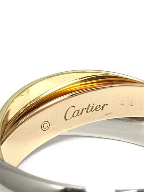 【cartier】カルティエ『k18ygk18pgk18wg トリニティ リング クラシック』8号 1週間保証【中古