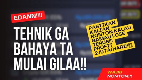 Ga Bahaya Ta Trading Stockity Bisa Profit Konsisten Pakai Tehnik