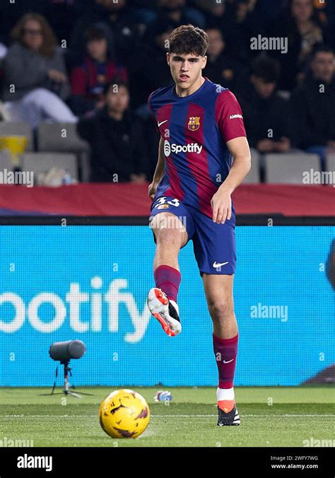 BARCELONA SPAIN JANUARY 31 Pau Cubarsi Of FC Barcelona During The