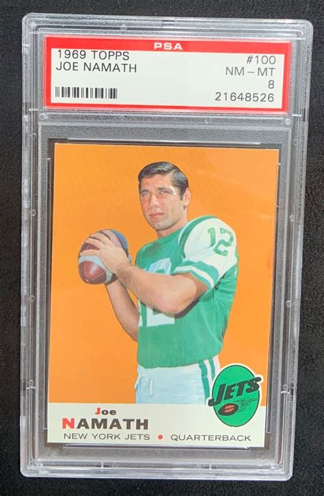 Topps Football Joe Namath New York Jets Card Collection Psa