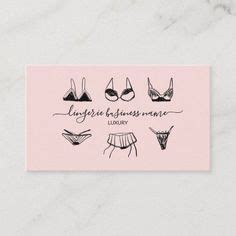 Blush Pink Underwear Fashion Shop Lingerie Business Card