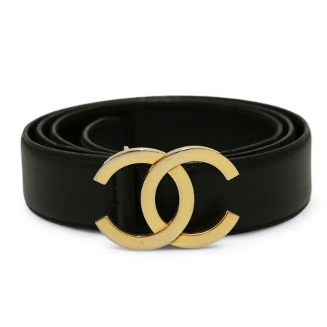 Ceinture Chanel Cuir Noir Occasion Shopper Sur Notre Site Internet