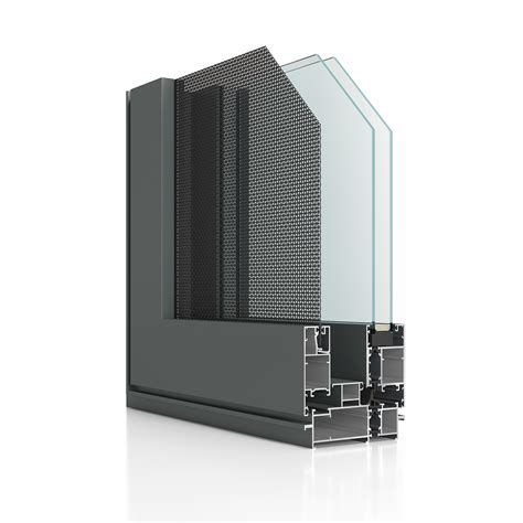 ประตูบานสวิงอลูมิเนียมในตัวบานเปิดกระจกสองชั้นโค้งด้านใน