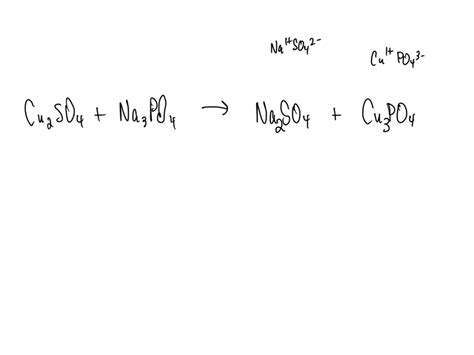 SOLVED: Complete the balanced molecular chemical equation for the reaction below. Cu2SO4(aq ...