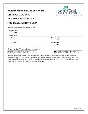 Neighbourhood Plan Designation Template Doc Template PdfFiller