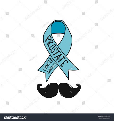 Prostate Cancer Awareness Blue Ribbon Cartoon Stock Vector (Royalty ...