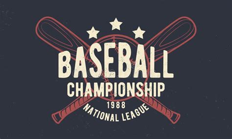 Baseball League Logo Baseball Championship Logo Baseball Bats And