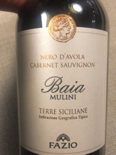 Fazio Baia Mulini Nero D Avola Cabernet Sauvignon Vivino US