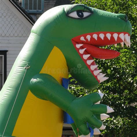 Dinosaur Hot Air Balloon Looking Up Into The Inside Stock Image Image