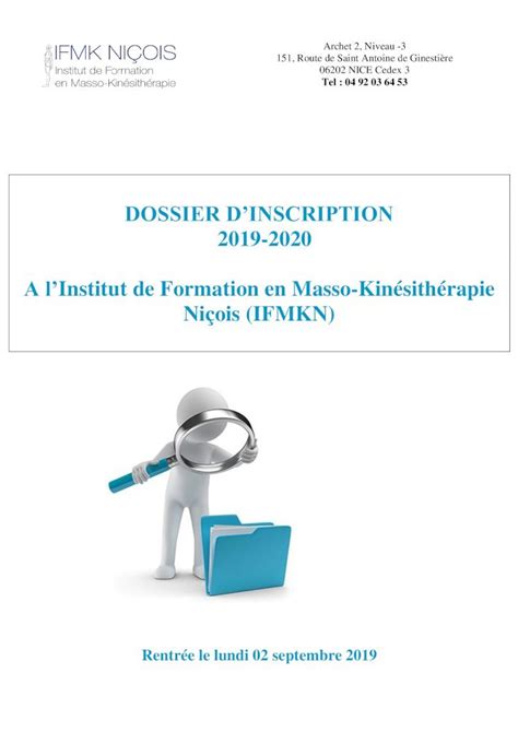 PDF DOSSIER DINSCRIPTION 2019 2020 Institut De Formation En Unice