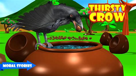 The Thirsty Crow Short Moral Stories In English 3d Animated Bedtime