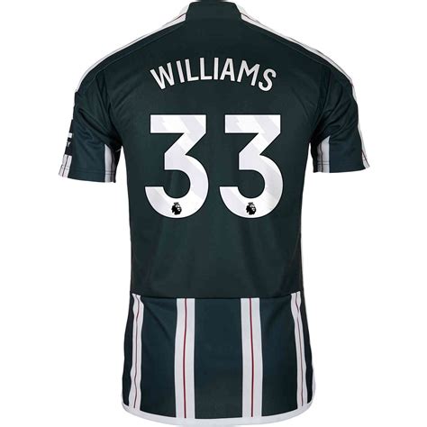 2023/24 adidas Brandon Williams Manchester United Away Jersey - SoccerPro