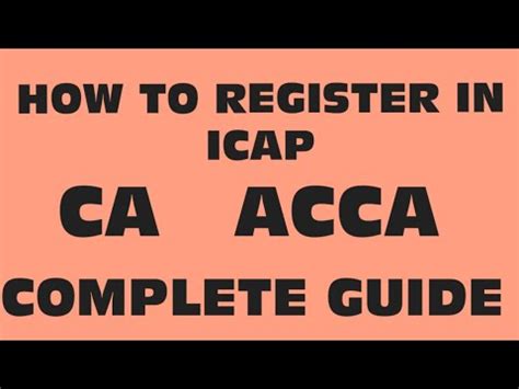 How To Register For ICAP CA Guide ICAP Registration Whole Process