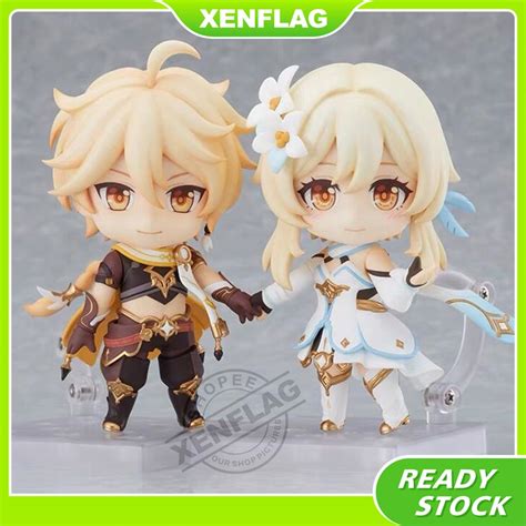 Nendoroid Genshin Impact Traveler 1717 Aether 1718 Lumine Action