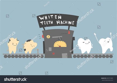 Funny Cartoon Teeth Characters Before After Stock Vector (Royalty Free) 693731083 | Shutterstock