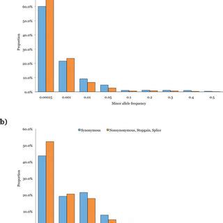 Minor Allele Frequency Distribution Of Coding Variants Observed At