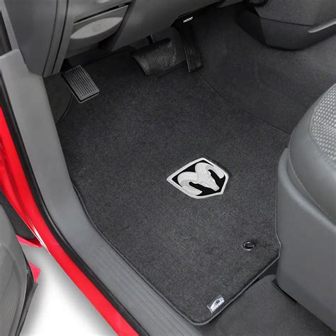 Lloyd Ram Velourtex Front Floor Mats W Ram Head Logo Black