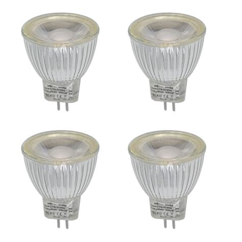 Set Of 4 LED Bulbs Dimmable MR11 GU4 COB 2 9W