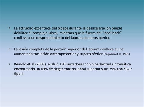 PPT Lesiones de SLAP Anatomía presentación clínica diagnostico y