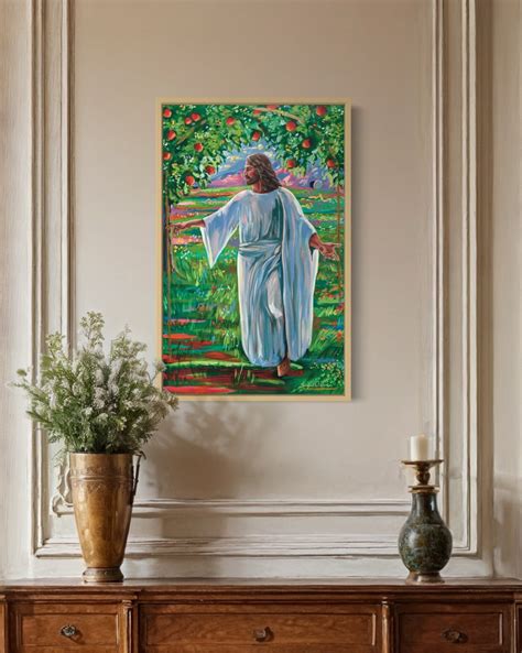 Modern Christian Art Jesus Christ Vibrant Acrylic Painting Modern