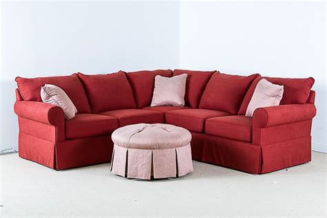 Best Collection Of Red Sectional Sofas With Ottoman