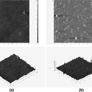 Surface Topography Of The Pure Glass Plate A And The Same Plate With