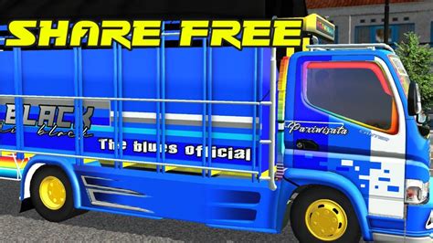 MOD BUSSID TRUK CANTER MUKHLAS TERBARU MY BLACK FREE LIVERY YouTube