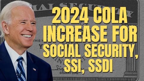 Breaking Social Security Cola Increase For 2024 Social Security Ssi Ssdi Payments Youtube