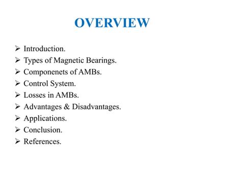 Presentation On Active Magnetic Bearings PPT