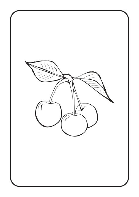 Disegno Di Due Ciliegie Da Colorare Scarica Stampa O Colora Subito