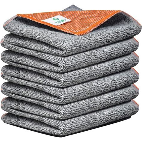 Lot De Chiffons De Nettoyage Multi Usages En Microfibre Gris G