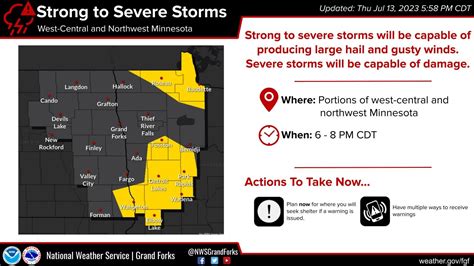 NWS Grand Forks On Twitter 6 PM CDT Strong To Severe Storms Will Be