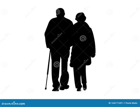 Old Couple Silhouette