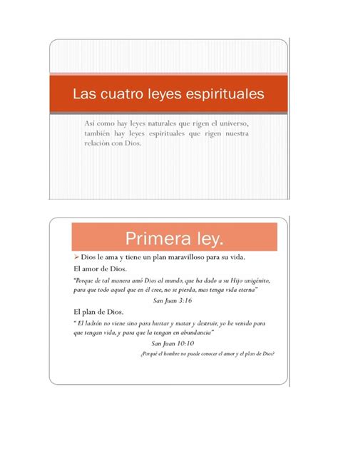 Las Cuatro Leyes Espirituales Pdf