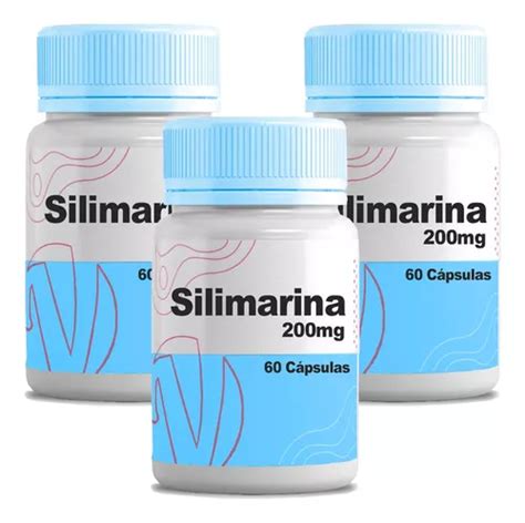 Kit 3 Silimarina Cardo Mariano Manipulado 200mg 60 Cápsulas