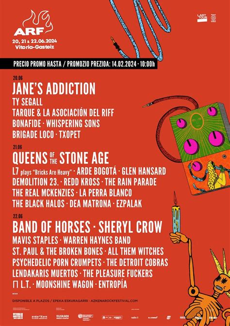 Azkena Rock Festival Cartel Entradas Y Horarios