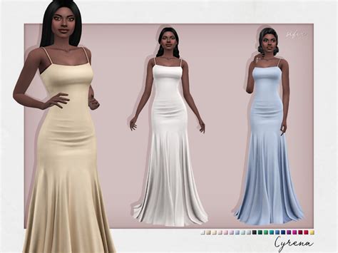 Sifix S Cyrena Dress Sims 4 Wedding Dress Sims 4 Dresses Clothes