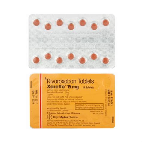 Xarelto Mg Tablet S Price Uses Side Effects Netmeds