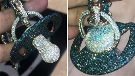 Kodak Black Drops $180,000 on Custom Diamond Chain, Pacifier Included